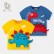 2021 new childrens clothing children T-shirt summer Korean boy short-sleeved dinosaur cartoon top