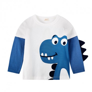 Childrens clothing factory direct new childrens leggings boys stereo dinosaur long sleeve T-shirt