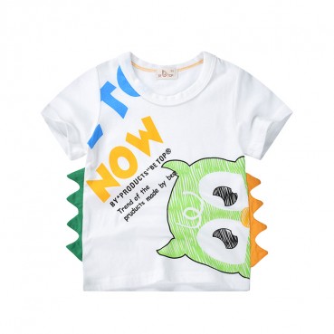 2021 childrens wear wholesale summer boys dinosaur half-sleeved childrens summer short-sleeved T-shirt cotton