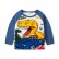 Childrens clothing Korean version of the autumn children dinosaur plug-in boys long sleeve T-shirt cotton bottoming