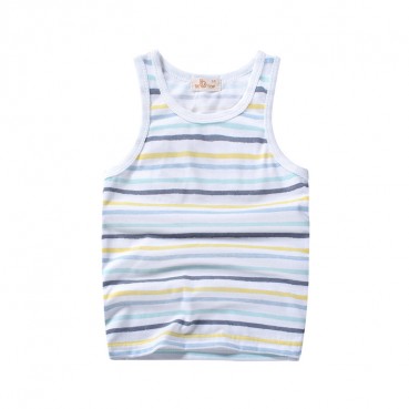 Summer tide childrens clothing wholesale childrens vest striped field back baby boys girls sleeveless T-shirt