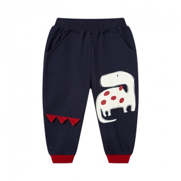 2021 new spring childrens clothing childrens trousers cartoon dinosaur childrens trousers boy drop knitwear