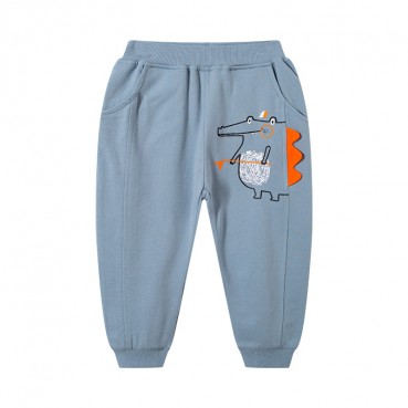 2021 Trends new autumn children trousers baby casual pants cartoon pattern dinosaur boys pants