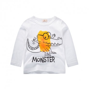 Childrens cartoon Korean childrens clothing boys and girls long sleeves autumn baby tops special foreign air