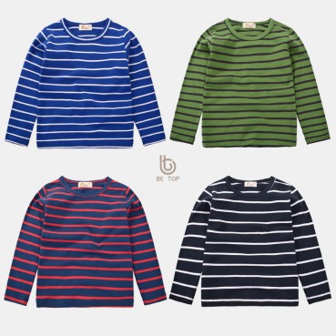 2021 childrens clothing wholesale factory direct Korean version of spring childrens elastic striped boys long sleeve