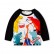 Childrens clothing Korean version of the autumn children dinosaur plug-in boys long sleeve T-shirt cotton bottoming