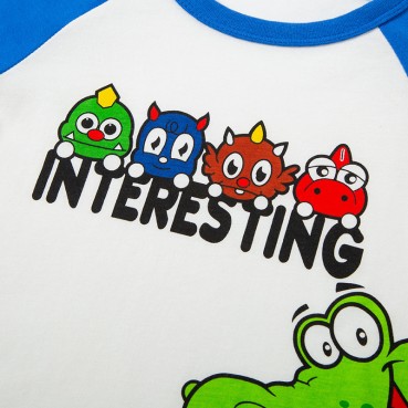 2021 new childrens cartoon short-sleeved T-shirt boys inserted sleeper sweatshirt baby tops qi summer cotton clothing