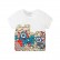 2021 new Chinese windy lion koi lucky cat printing children short-sleeved foreign gas T-shirt joy celebrate new year