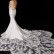 The super glamorous Hollywood tail wedding dress, the exquisite combination of satin and lace, is radiant.