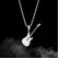 Jewelry personality trend European and American hip -hop stainless steel guitar pendant street classic trendy male titanium steel necklace