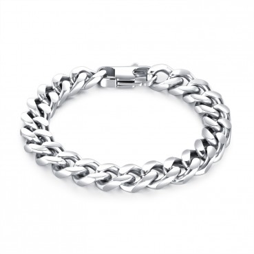 Jewelry factory hot -selling classic titanium steel coarse wide flat snake bone chain men's bracelet