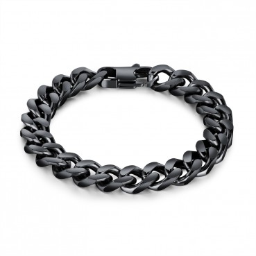 Jewelry factory hot -selling classic titanium steel coarse wide flat snake bone chain men's bracelet