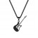 Jewelry personality trend European and American hip -hop stainless steel guitar pendant street classic trendy male titanium steel necklace