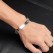 European and American fashion retro hot -selling stainless steel fashion design sense men's bracelets can engraved words wholesale