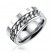 Jewelry wholesale personality trend hip -hop wild stainless steel ring men's fashion street chain rings accessories