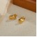 Jewelry factory fashion, simple personality niche stainless steel geometric light surface water droplet design sensor earrings