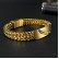 Jewelry Factory Europe and the United States retro punk style Personalized stainless steel design Feather gold plating bracelet