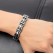 European and American personality hot -selling creative jewelry men's bracelet Classic cross stainless steel silicone bracelet holiday gift