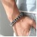 Hot -selling fashion trend hand ornaments European and American men's bike bracelet Personal hip -hop stainless steel locomotive chain jewelry