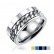 Jewelry wholesale personality trend hip -hop wild stainless steel ring men's fashion street chain rings accessories