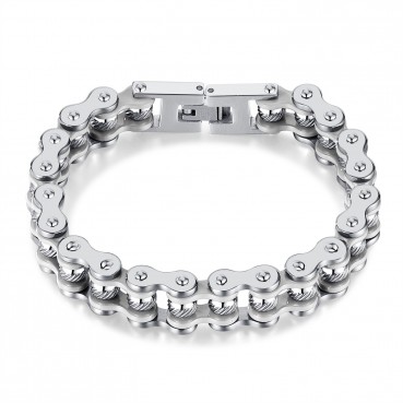 Jewelry Factory Stainless Steel Simple Steel Men's locomotive Chain Personal Hip Hop Bracelet