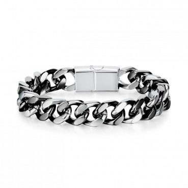 European and American fashion niche men's hip -hop hand decorated stainless steel coarse snake bone chain men's bracelet