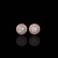 European and American round full vermiculite hip -hop hip -hop earri high -level niche jewelry 925 silver needle men's earrings wholesale