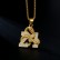 HIPHOP Jewelry Titanium Steel Gold Plated Diamond Set Digital Disk Snake Pendant Necklace