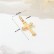 14K genuine gold color preservation micro inlaid zircon European and American cross pendant earrings necklace pendant DIY jewelry accessories