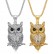 HIPHOP Jewelry Titanium Steel Gold Plated Diamond Set Owl Pendant Necklace