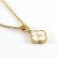 New Clover Pendant Stainless Steel 18K Gold Necklace Ins Style European and American Simple Shell Letter Clavicle Chain Necklace