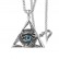 Titanium steel casting triangle eye pendant necklace, stainless steel 304 fashion accessory, retro style necklace