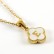 New Clover Pendant Stainless Steel 18K Gold Necklace Ins Style European and American Simple Shell Letter Clavicle Chain Necklace