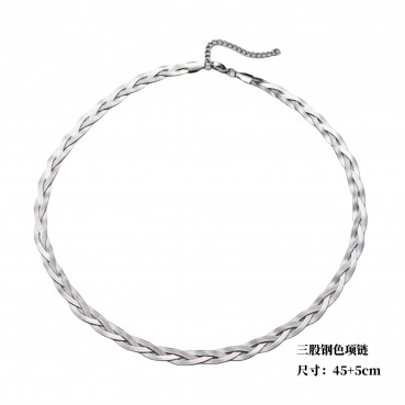 Snake chain tricolor chain does not fade, creatively woven titanium steel lock chain, fashionable and luxurious stainless steel gold bracelet