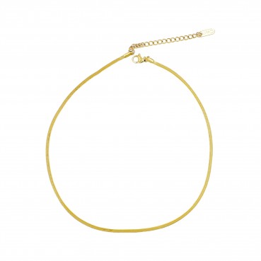 Snake chain gold necklace design sense neck chain lock bone chain women's summer necklace blade chain