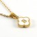 New Clover Pendant Stainless Steel 18K Gold Necklace Ins Style European and American Simple Shell Letter Clavicle Chain Necklace