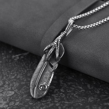 Stainless steel 304 cast pendant necklace, titanium steel sandblasting pendant accessory necklace, polished craft necklace