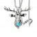 Titanium Steel Casting Deer Pendant Necklace Stainless Steel 304 Casting Fashion Accessories Retro Style Necklace Deer Head