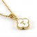 New Clover Pendant Stainless Steel 18K Gold Necklace Ins Style European and American Simple Shell Letter Clavicle Chain Necklace