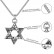 Titanium steel hexagonal star pendant, retro stainless steel hexagonal star necklace, hip-hop men's fashion versatile accessory