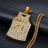 HIPHOP Jewelry Titanium Steel Gold Plated Diamond Set Jordan 23 jersey pendant