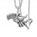 Vintage Titanium Pistol Gesture Pendant Necklace Stainless Steel Pistol Accessories Necklace Polishing Craftsmanship Necklace