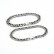 Retro Double Weaving Six sided Grinding Bracelet Titanium Steel Jewelry European and American Style Stainless Steel Jewelry Buckle Necklace Foreign Trade New Style