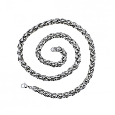 Basket chain, pearl necklace/flower basket chain, men's domineering and rough titanium steel chain