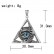 Titanium steel casting triangle eye pendant necklace, stainless steel 304 fashion accessory, retro style necklace