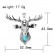 Titanium Steel Casting Deer Pendant Necklace Stainless Steel 304 Casting Fashion Accessories Retro Style Necklace Deer Head