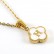 New Clover Pendant Stainless Steel 18K Gold Necklace Ins Style European and American Simple Shell Letter Clavicle Chain Necklace