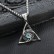 Titanium steel casting triangle eye pendant necklace, stainless steel 304 fashion accessory, retro style necklace