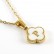 New Clover Pendant Stainless Steel 18K Gold Necklace Ins Style European and American Simple Shell Letter Clavicle Chain Necklace