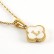 New Clover Pendant Stainless Steel 18K Gold Necklace Ins Style European and American Simple Shell Letter Clavicle Chain Necklace